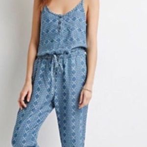 Life in progress lightweight denim jumpsuit. Med